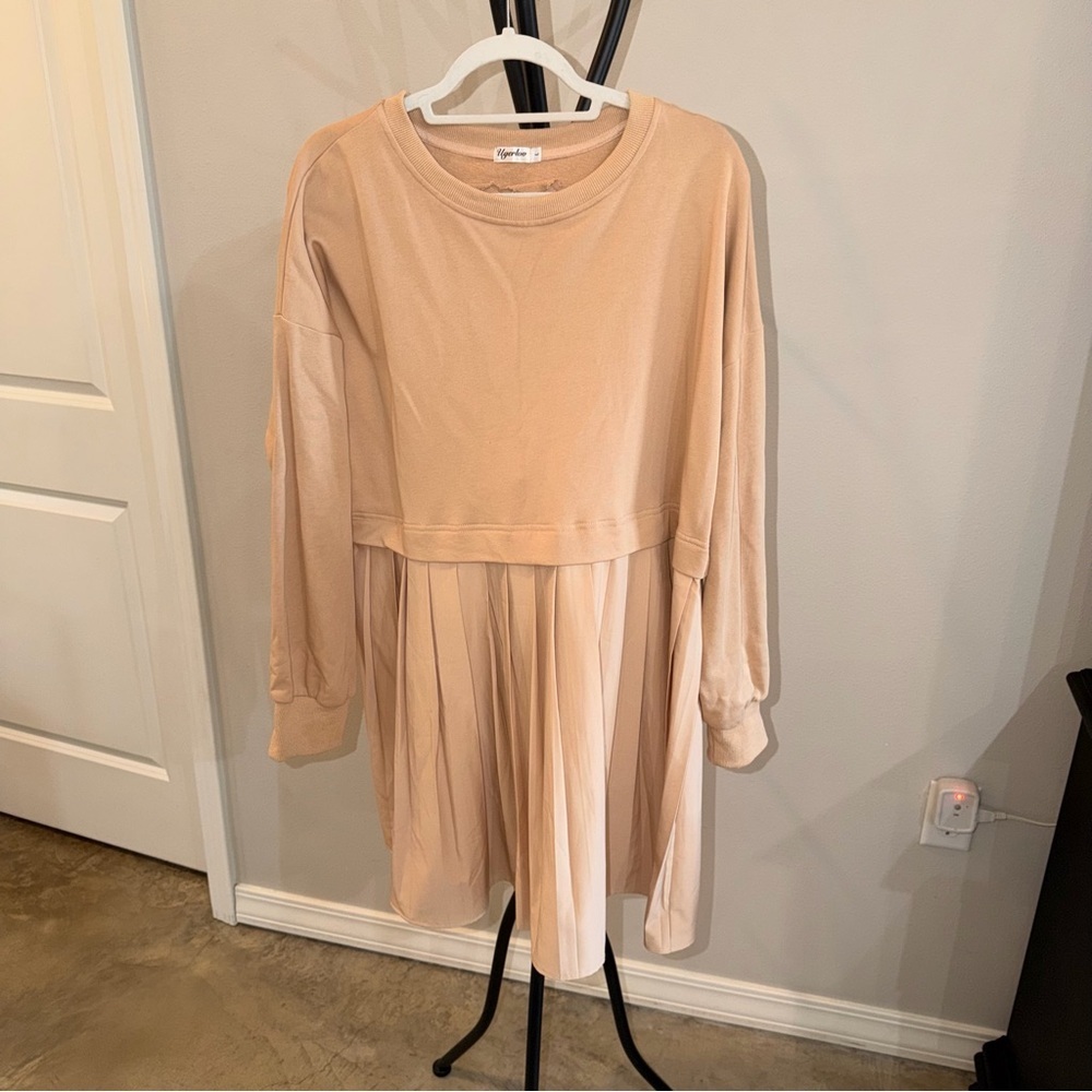NWOT - Women's Tan Mini Dress Size L